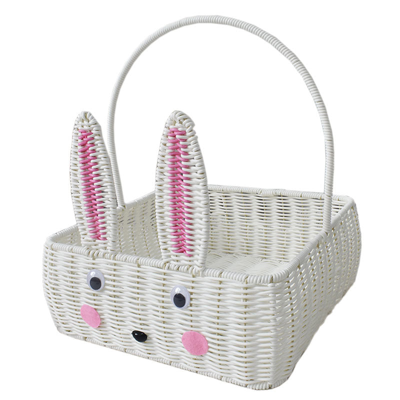 Decorative Bunny-Themed Storage Basket Bowlift