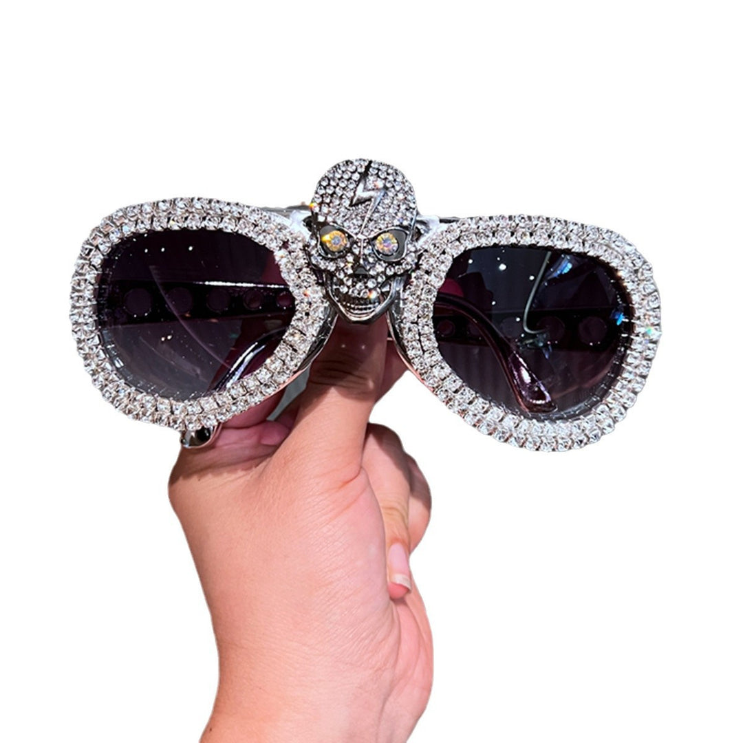 Women's statement sunglasses with eye-catching skull design and sparkling crystal detailing Bowlift