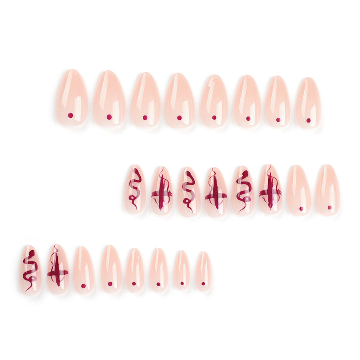 Artful nail extensions with unique design Bowlift