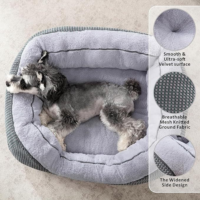 Plush Cuddler Dog Bed
