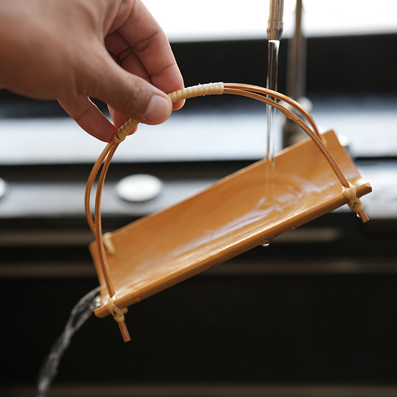 Women's Handmade Bamboo Carry Basket Bowlift