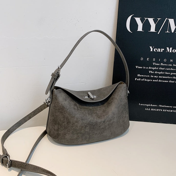 Elegant Soft-Suede Shoulder Bag Bowlift