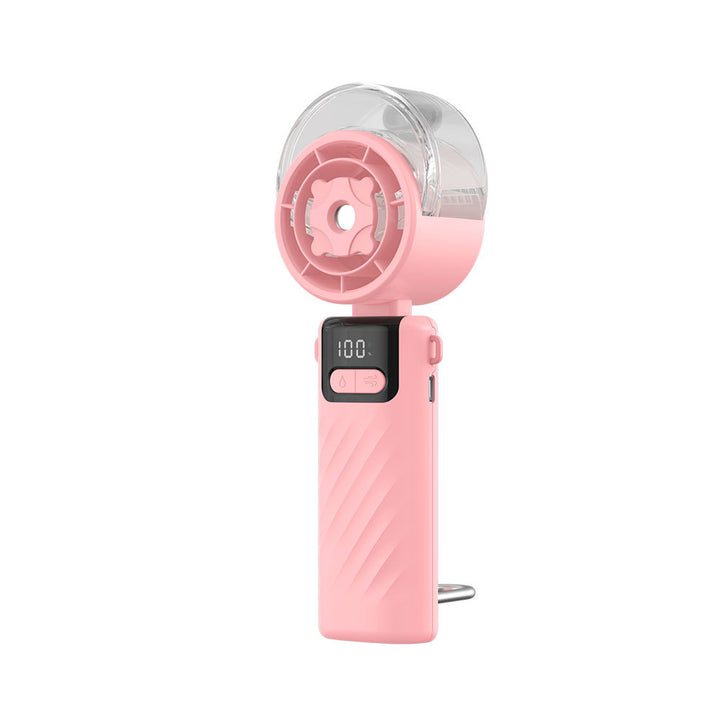 Unisex Rechargeable Adjustable Airflow Handheld Mist Fan Bowlift