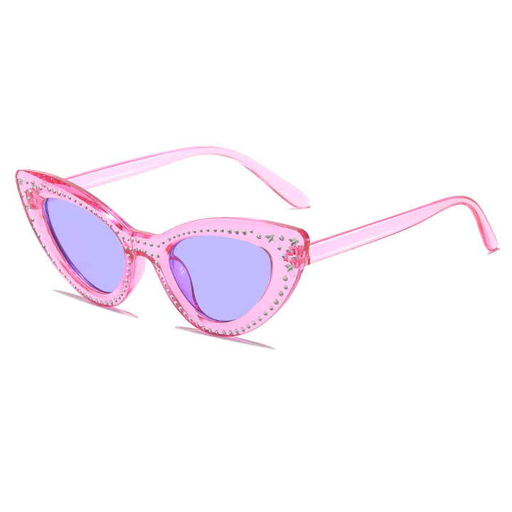 Glamorous Rhinestone-Embellished Cat Eye Sunglasses Bowlift
