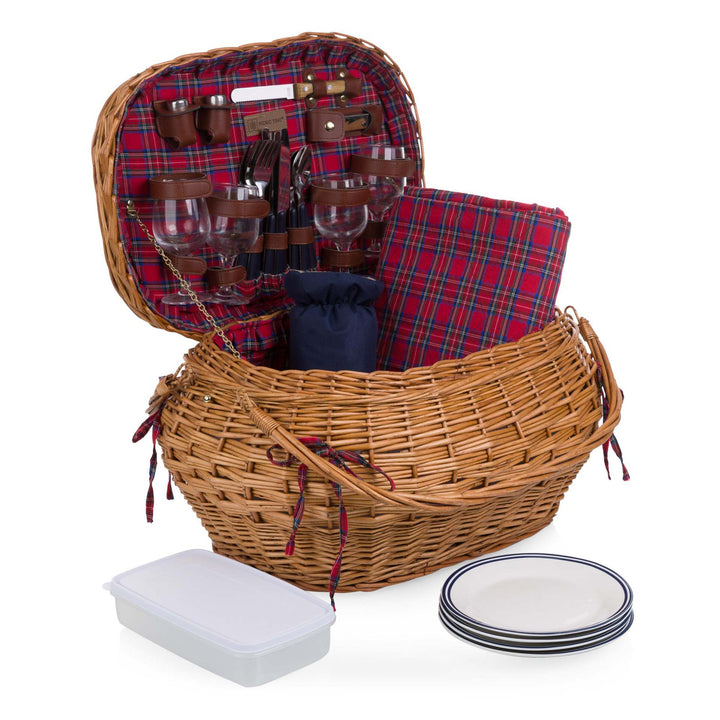 Women's basket with reinforced handle and decorative bows Bowlift