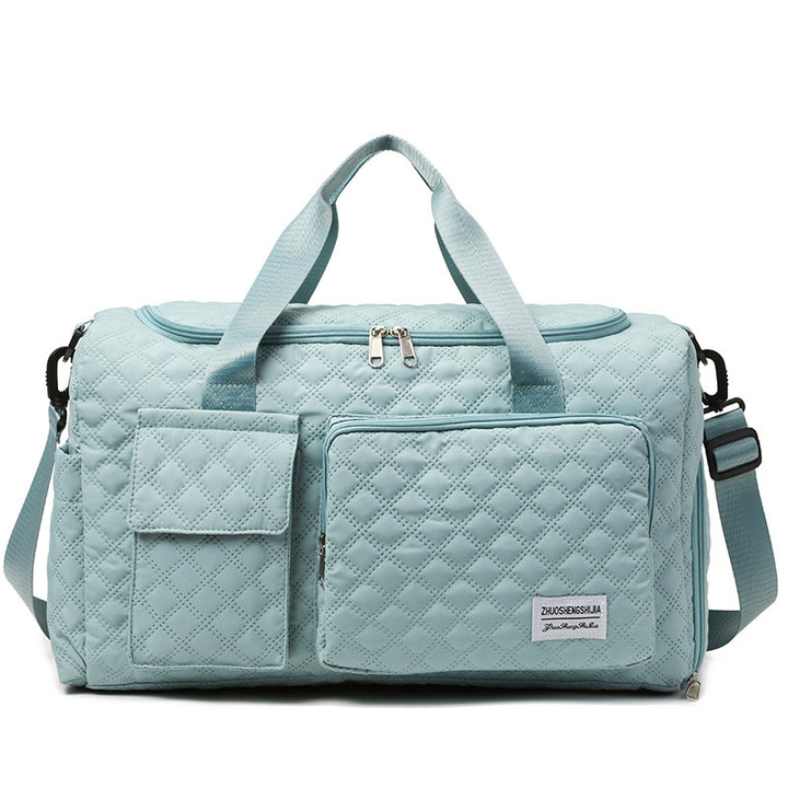 Quilted Multi-Compartment Sports Travel Duffel Bag Bowlift