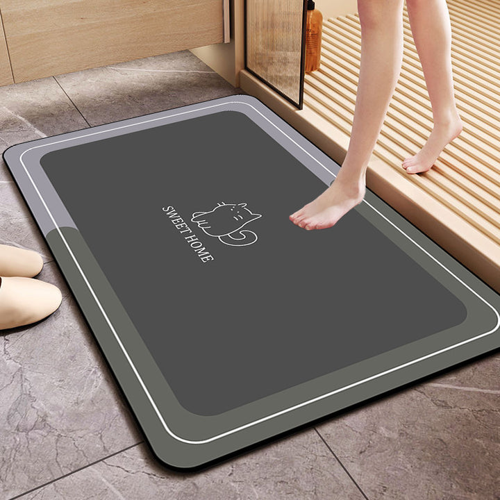 Absorbent Memory Foam Bathroom Mat Bowlift