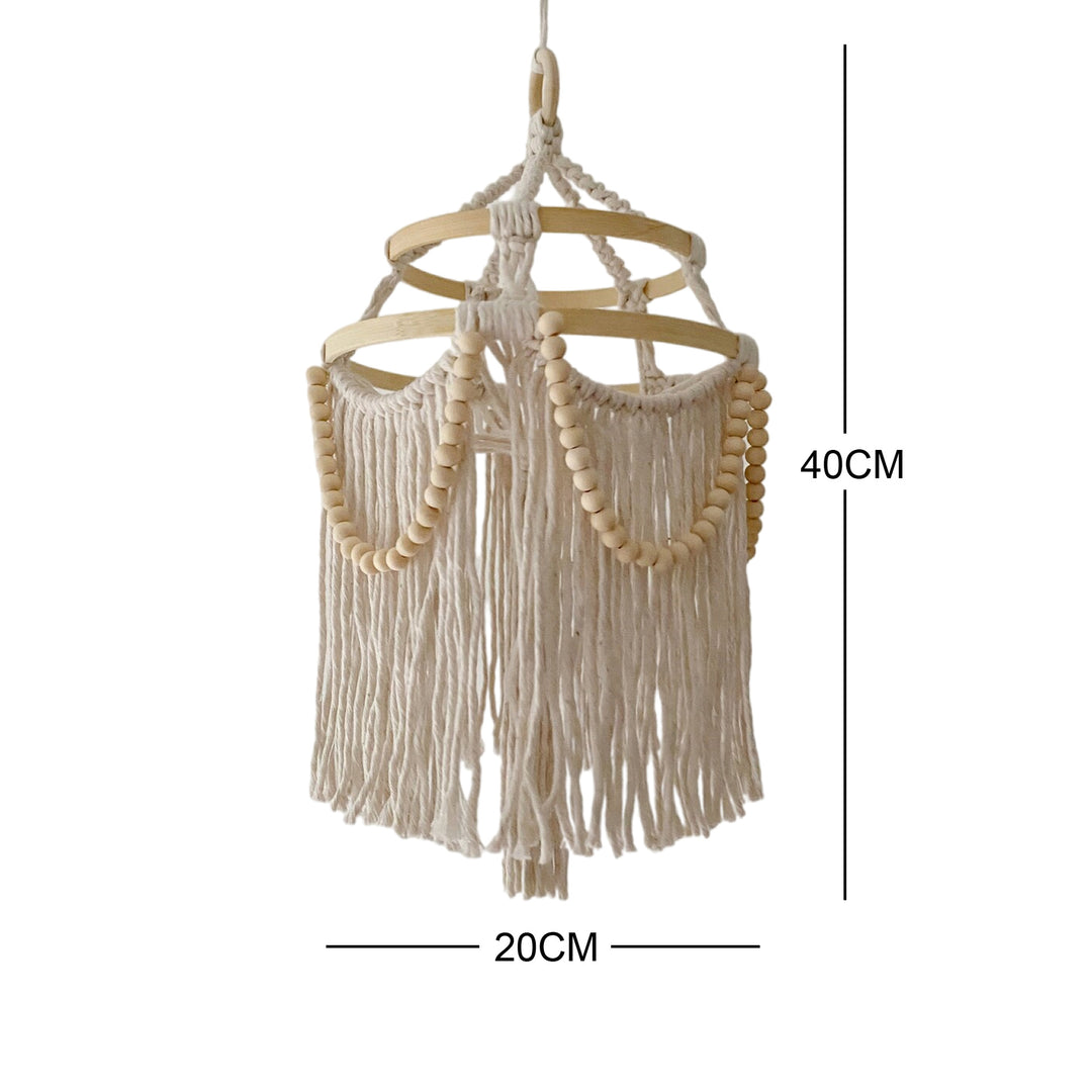 Bohemian Macrame Hanging Light Bowlift