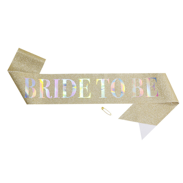 Ladies Glittering Bride Sash Bowlift