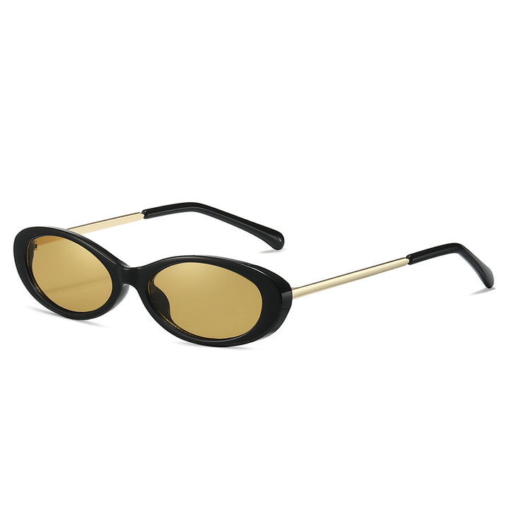 Retro-Inspired Oval Frame Sunglasses Bowlift