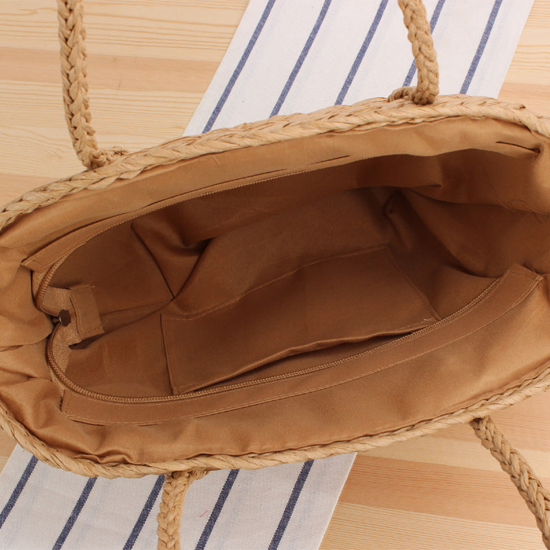 Hand-knotted shopping bag made of natural wicker Bowlift