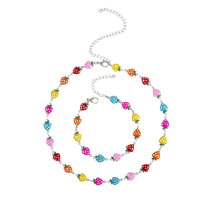 Whimsical Strawberry Charm Bracelet Bowlift