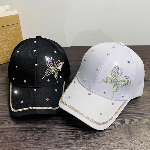 Women's Rhinestone-Embellished Baseball Cap Bowlift