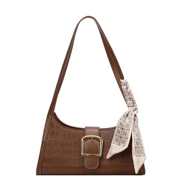 Crocodile-Embossed Mini Crossbody Handbag Bowlift
