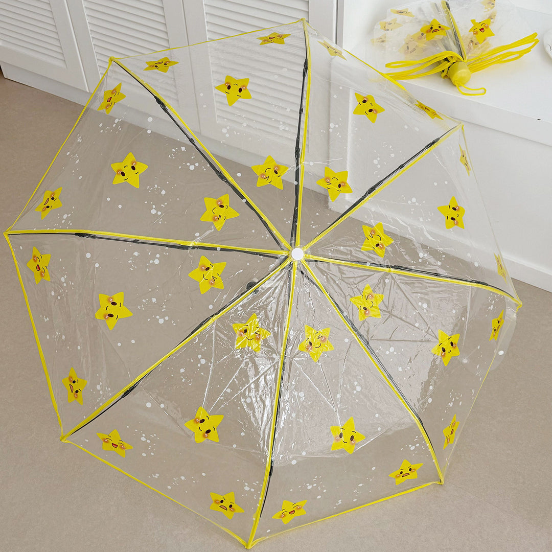 Ladies foldable umbrella with particularly playful star design Bowlift