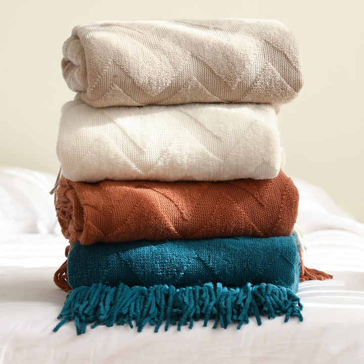 Decorative Textured Throw Blanket