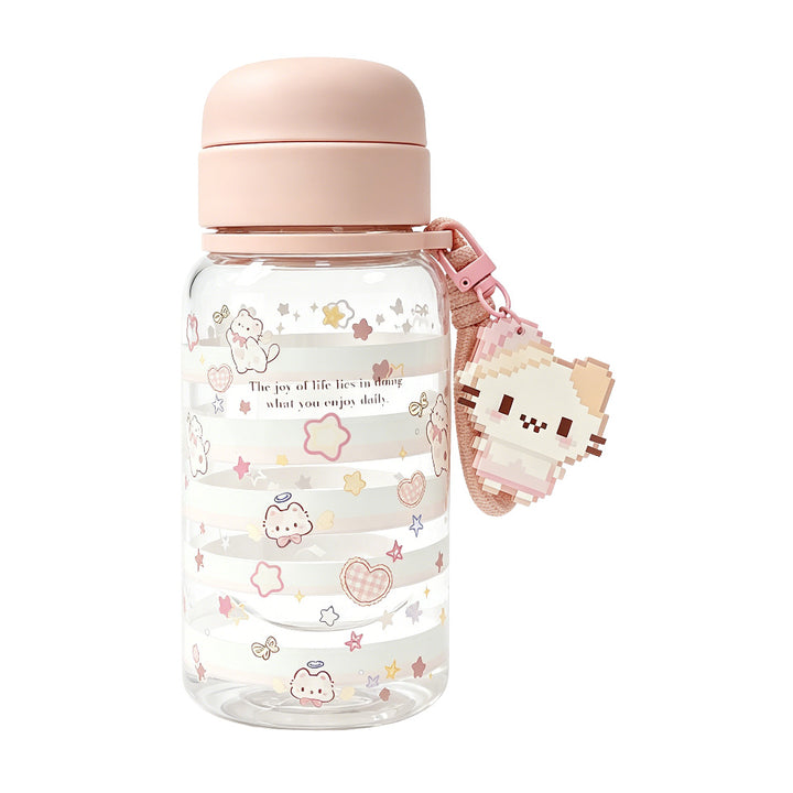 Ladies versatile drinking bottle with integrated keychain Bowlift