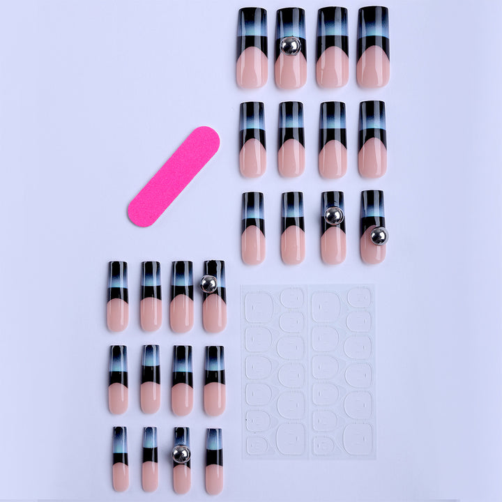 Artificial nails with unique geometric accents Bowlift