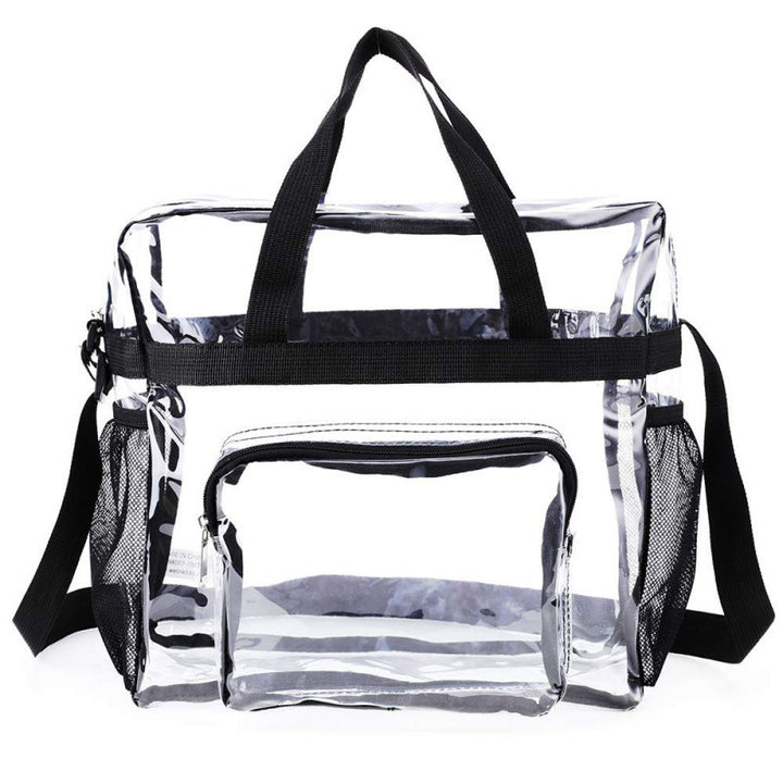 Transparent Handbag with Textured Design Bowlift