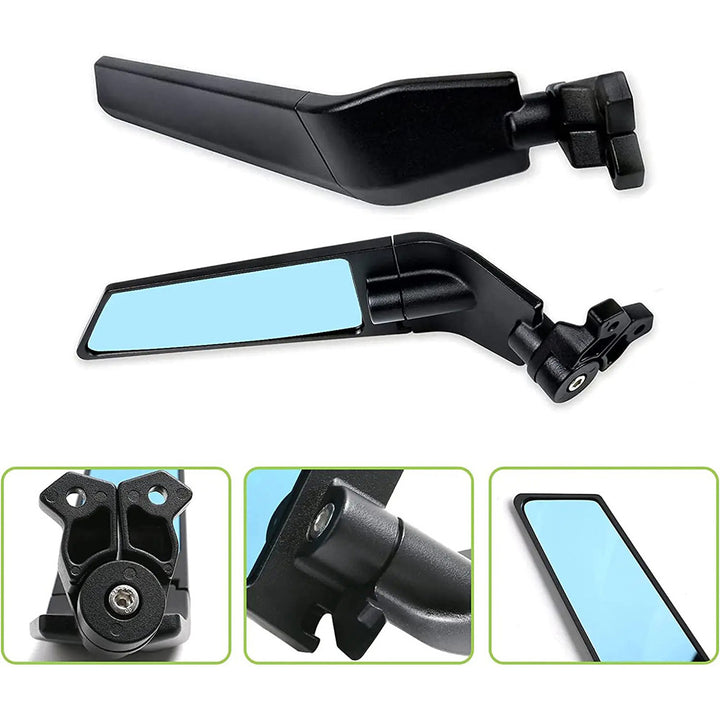 Adjustable motorcycle rearview mirrors with high-quality mounting system Bowlift