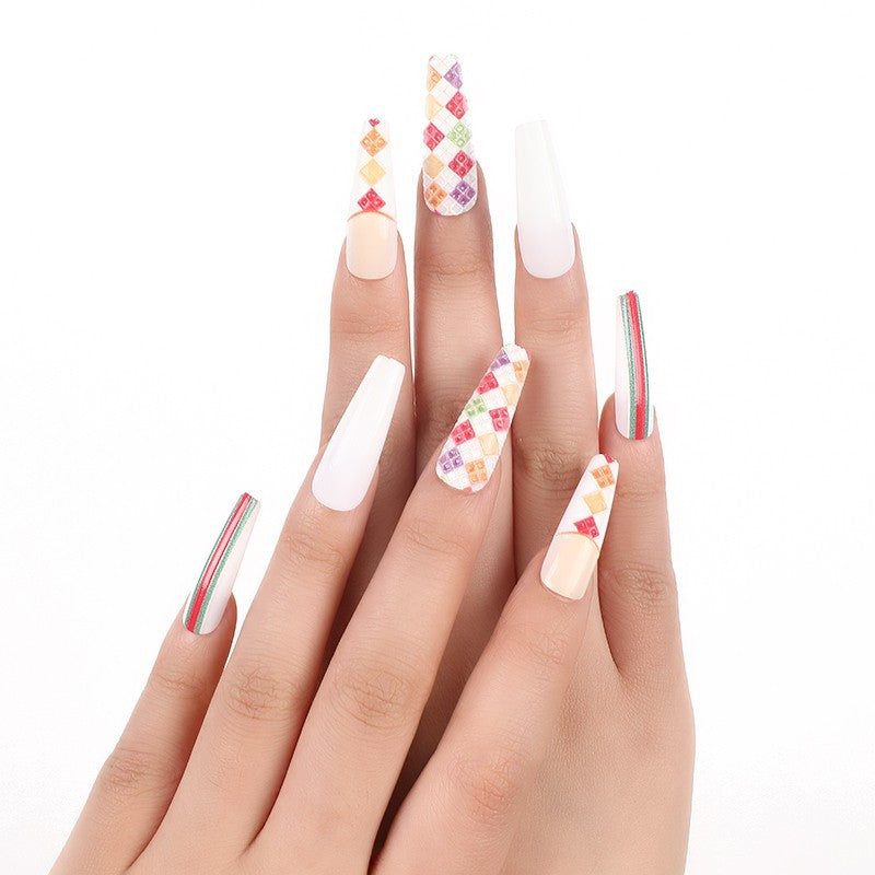 Luxury style artificial nails with intricate decorations Bowlift