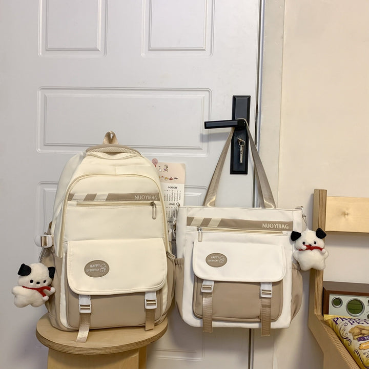 Multi-Compartment Casual School Backpack Bowlift