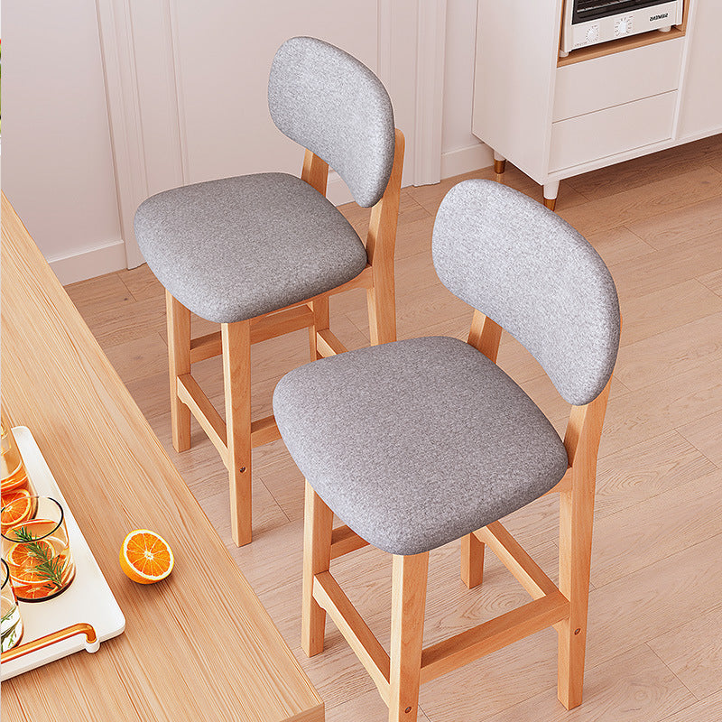 Height-adjustable Bar Stool with Backrest and Cushion Bowlift