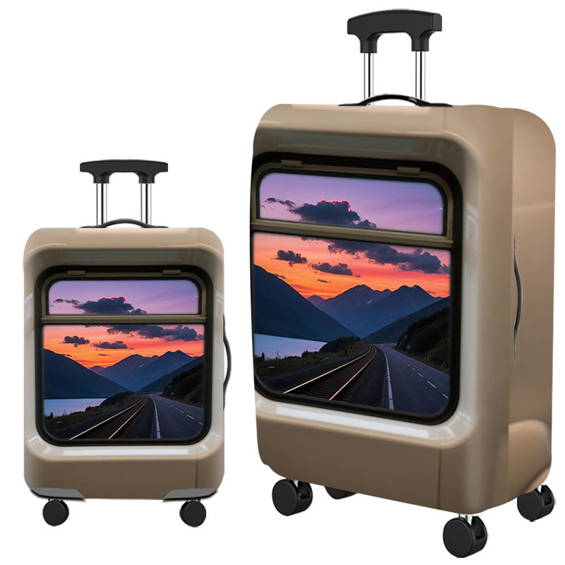 Unisex hard shell suitcase with a playful cat design Bowlift