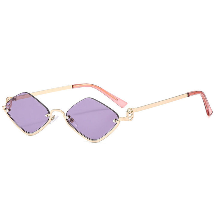 Women's trendy square sunglasses with delicate metal frame Bowlift