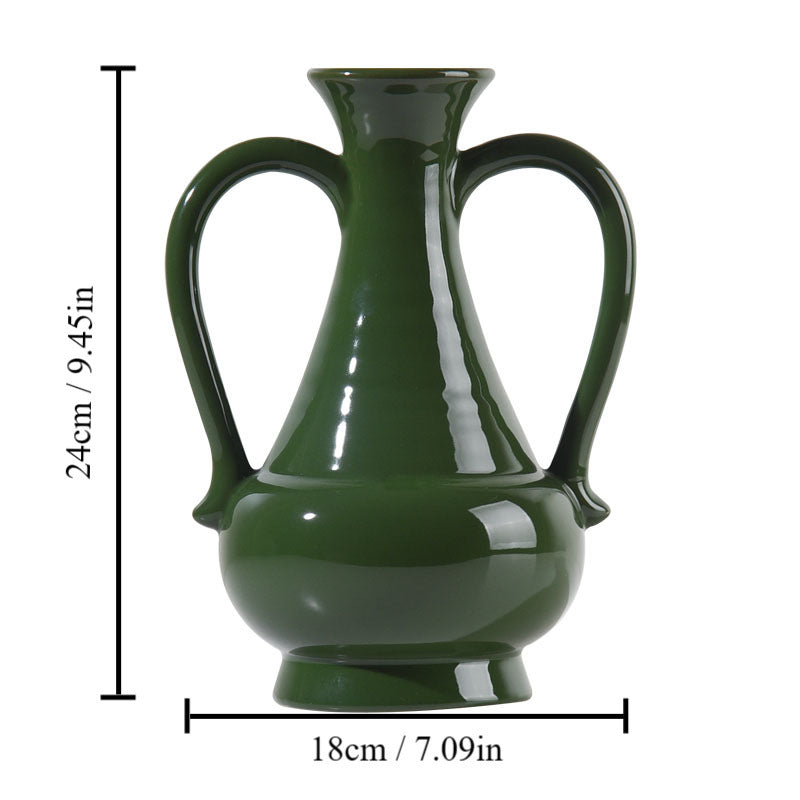 Elegant Curved Ceramic Vase