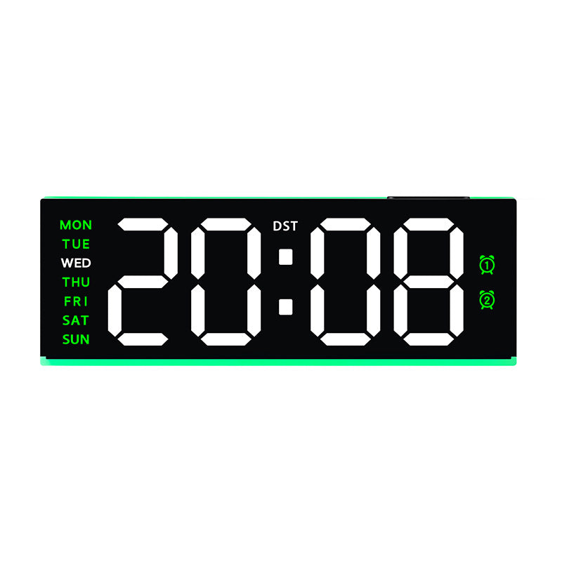 Digital alarm clock with large LED display and multifunctional alarm functions Bowlift