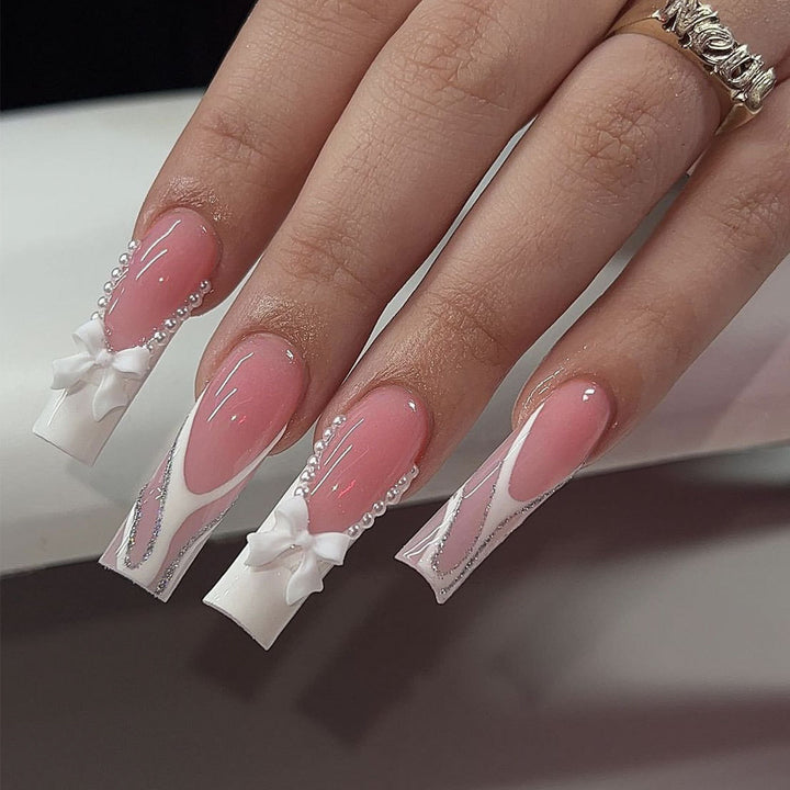 Long Elegant Nail Art Bowlift