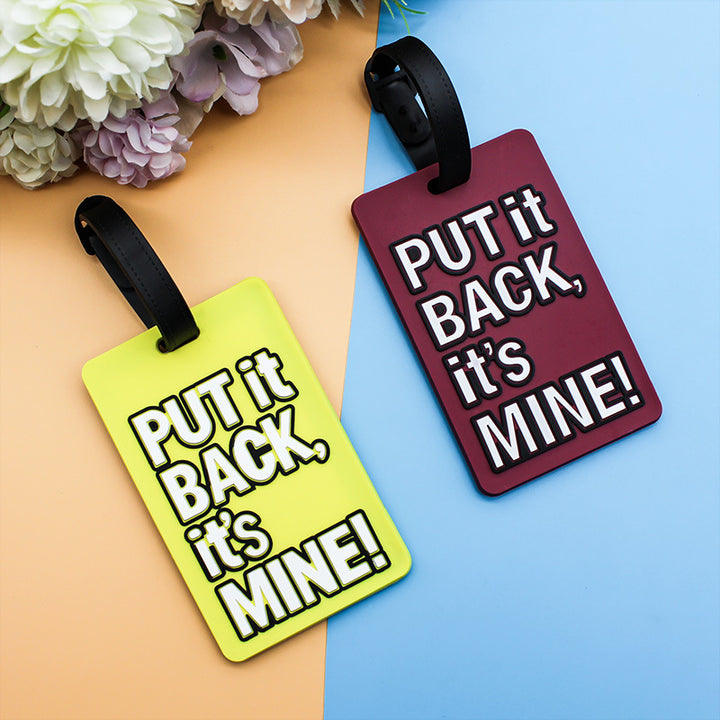 Unisex Luggage Tag with Humorous Saying Bowlift