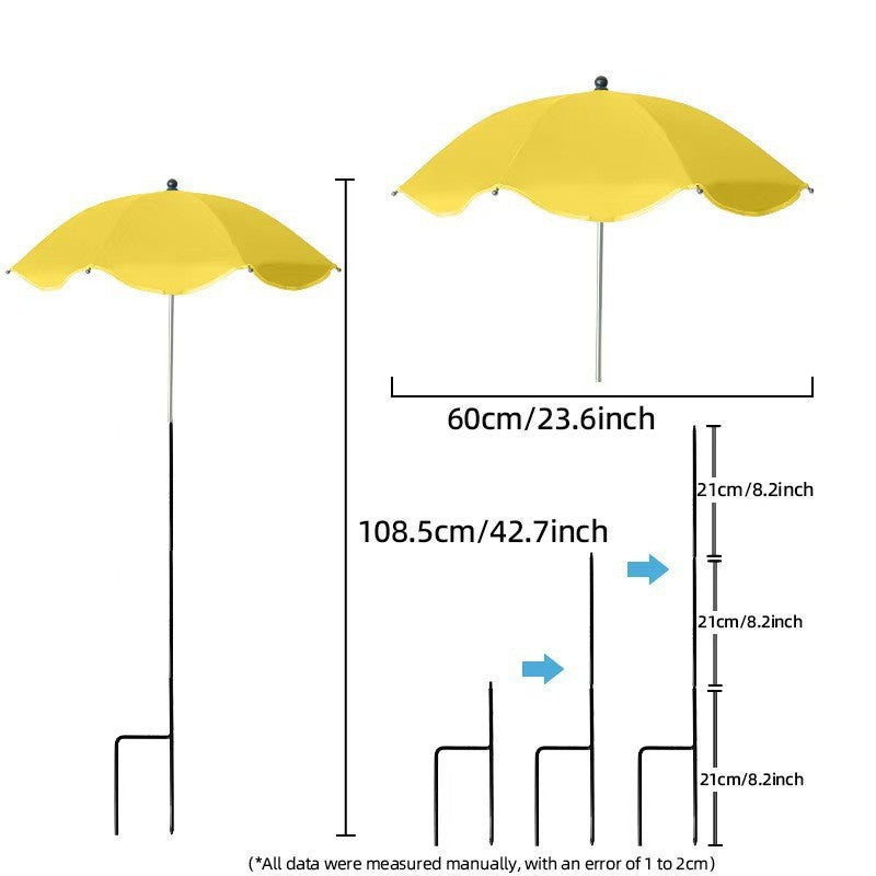 Women's sun protection umbrella with flexible tripod Bowlift