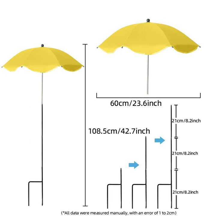 Women's sun protection umbrella with flexible tripod Bowlift
