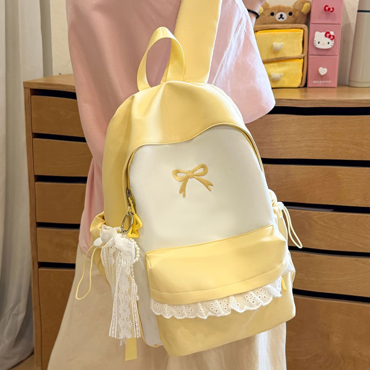 Bow-Embellished Backpack