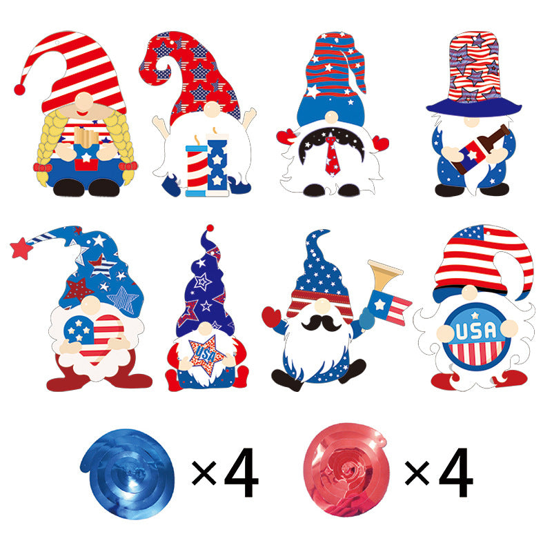 Unisex paper star-shaped tag with USA motif and jute cord Bowlift