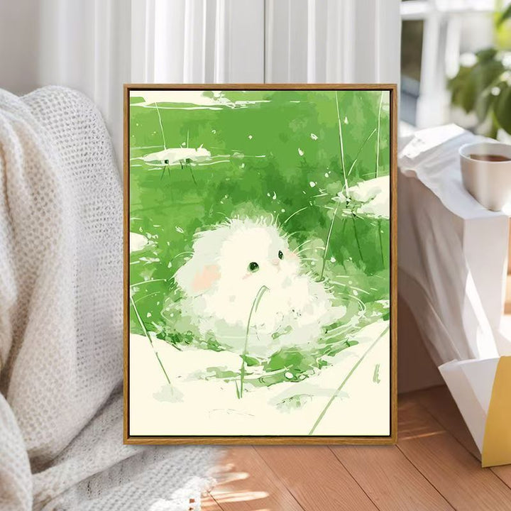 Whimsical Bunny Illustration Canvas Art Bowlift