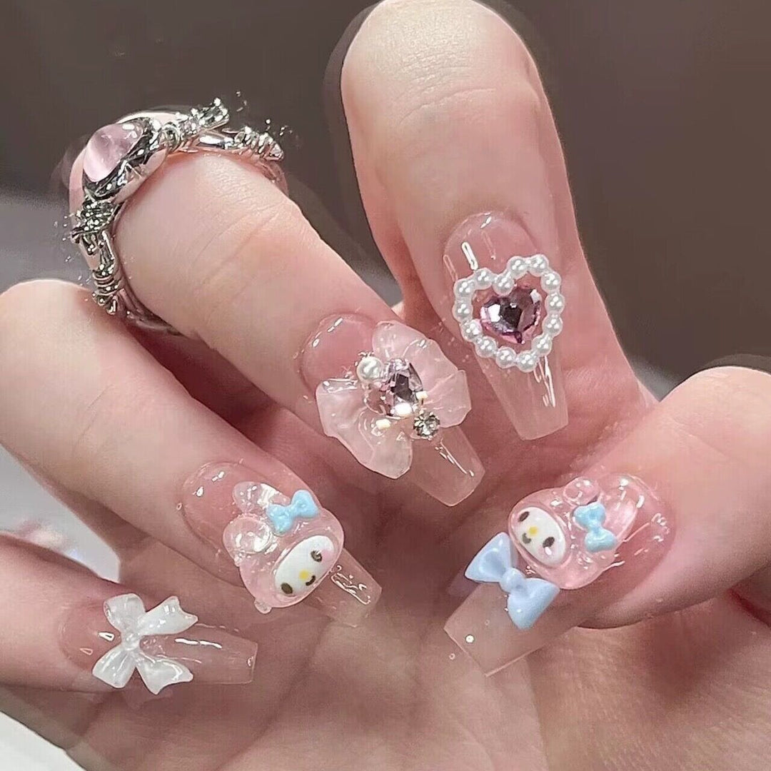 Decorative Press-On Nail Design Set Bowlift