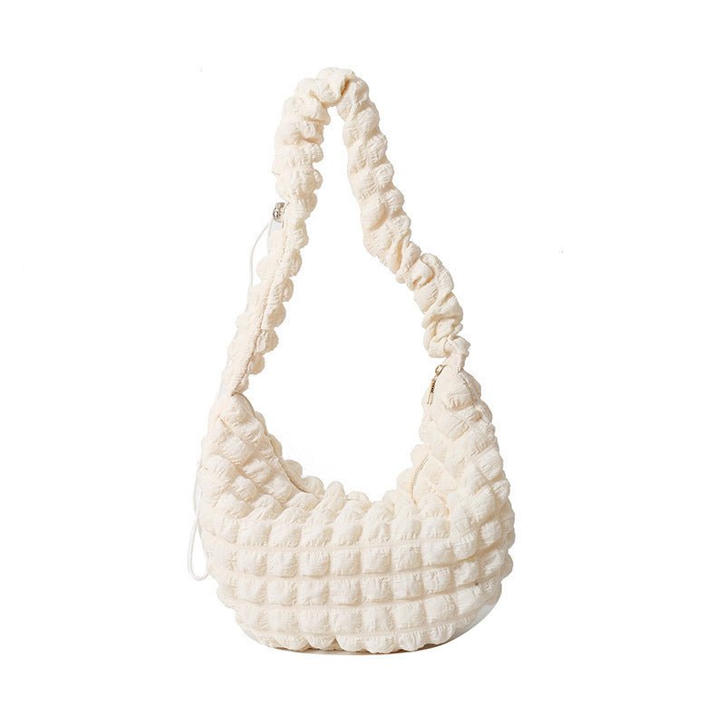 WoTextured Fabric Hobo Bag Bowlift