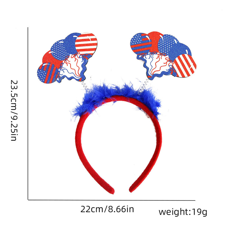 Unisex nan more patriotic festival headband with star and flag pom poms Bowlift