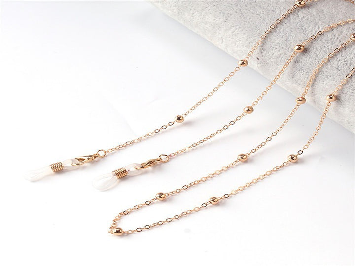 Silver Beaded Eyewear Chain Bowlift