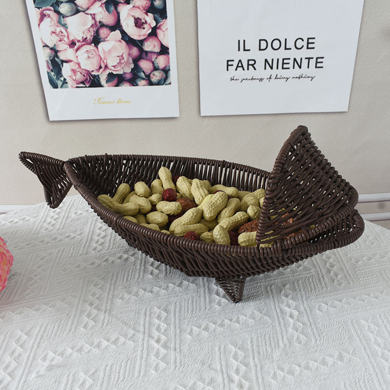 Decorative Fish-Shaped Storage Basket Bowlift