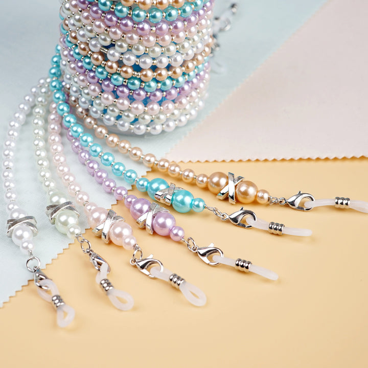 Elegant Faux Pearl Eyewear Chain Bowlift