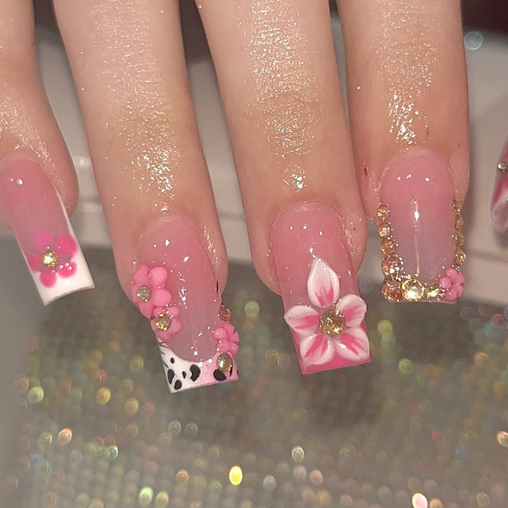 Artistic Floral Press-On Nail Design Bowlift 1789389515