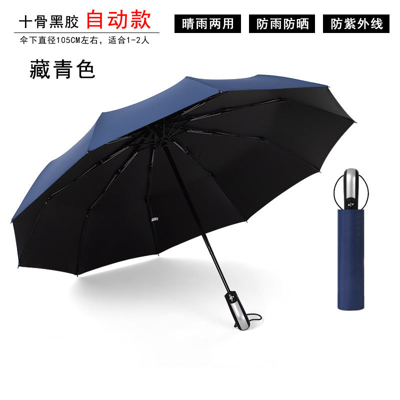 Women’s Automatic Folding Umbrella with Durable Material and Ergonomic Handle Bowlift