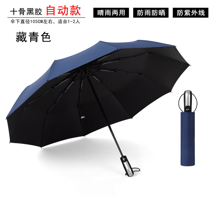 Women’s Automatic Folding Umbrella with Durable Material and Ergonomic Handle Bowlift