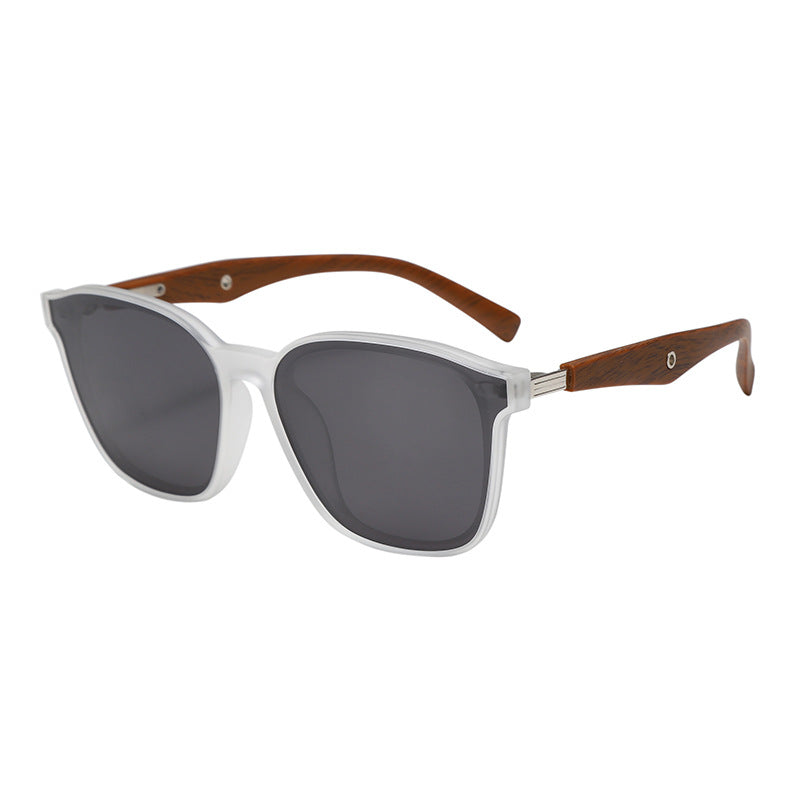 Women stylish oversized sunglasses with wooden accents Bowlift