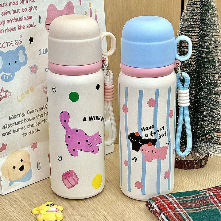Women's insulated bottle with cheerful polka dot pattern Bowlift