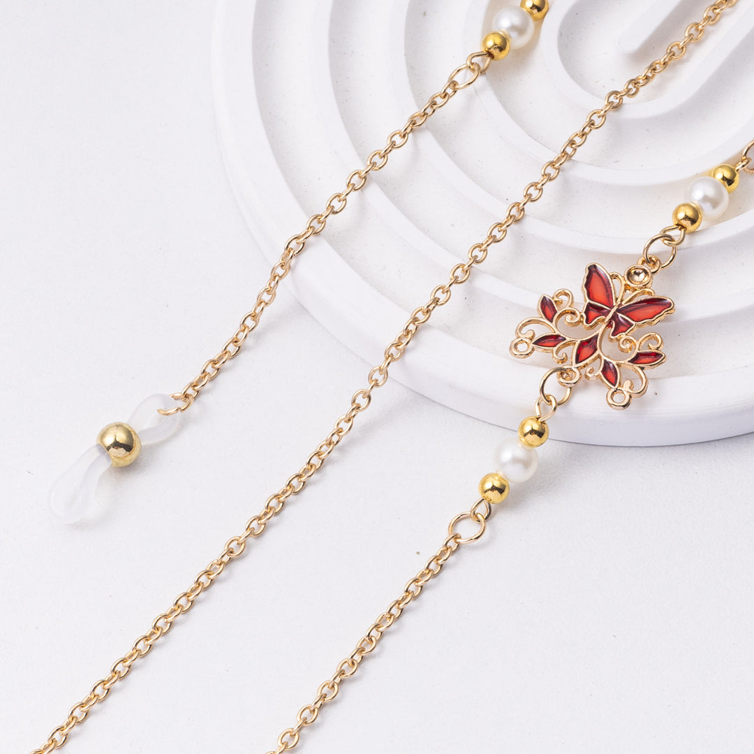 Elegant Floral Eyewear Chain Bowlift